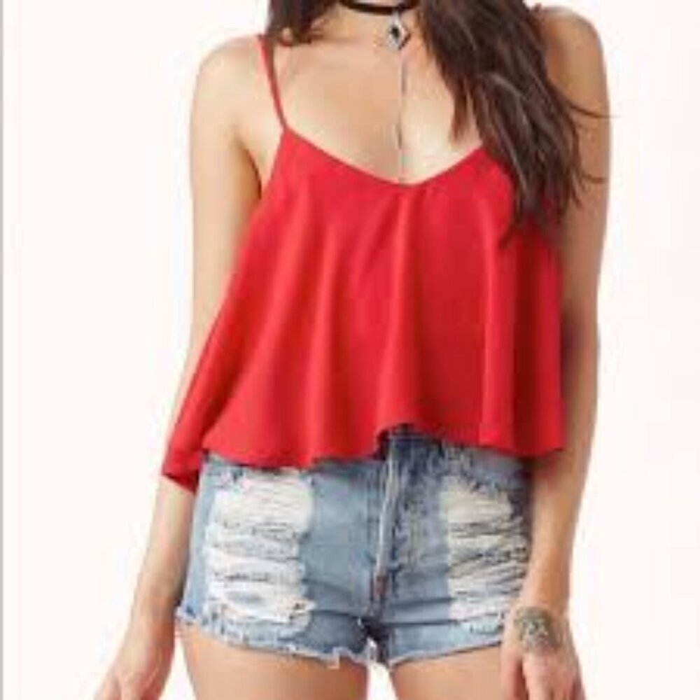 Show Me Your MuMu Charlie Adjustable Straps Crop Top Size M